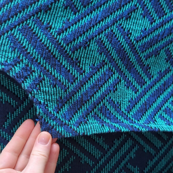 Louizon Woven Blue & Green Boxy Blazer - Picture 3 of 6